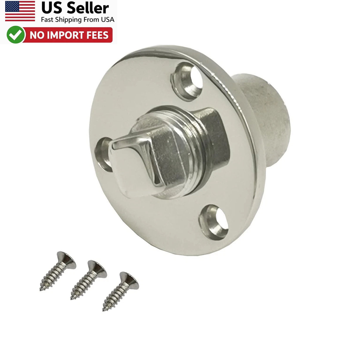 1 Inch Garboard Boat Drain Plug Kit Marine 316 Stainless Steel