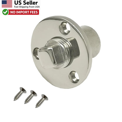 1 Inch Garboard Boat Drain Plug Kit Marine 316 Stainless Steel