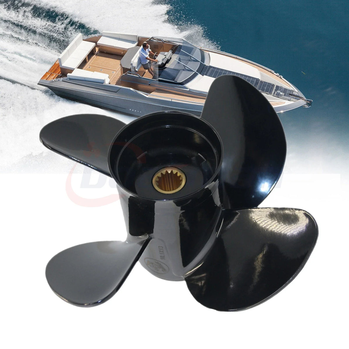 10.2" x 11" Pitch Aluminum Propeller for Evinrude Johnson 25-30hp (N/A)