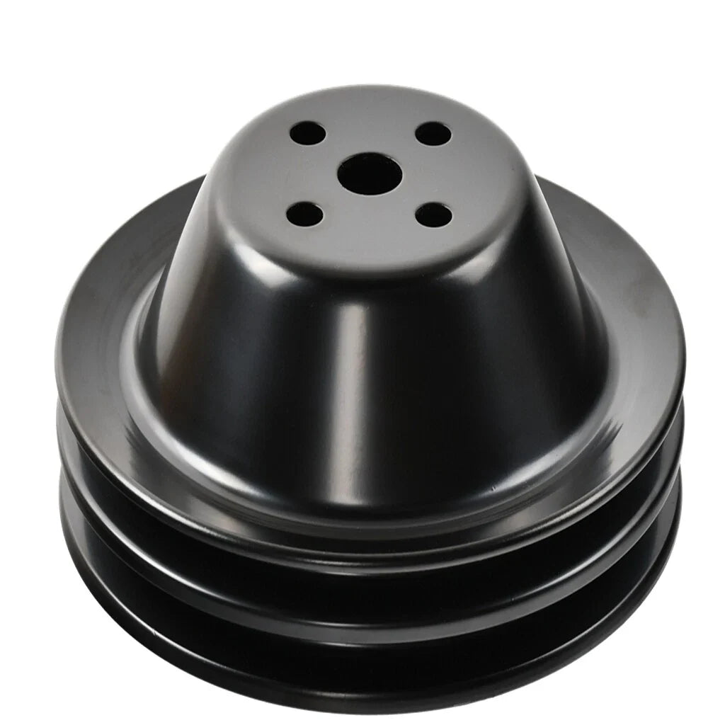 Short Water Pump Pulley for Chevy SBC 262 327 400 (Double-Groove)