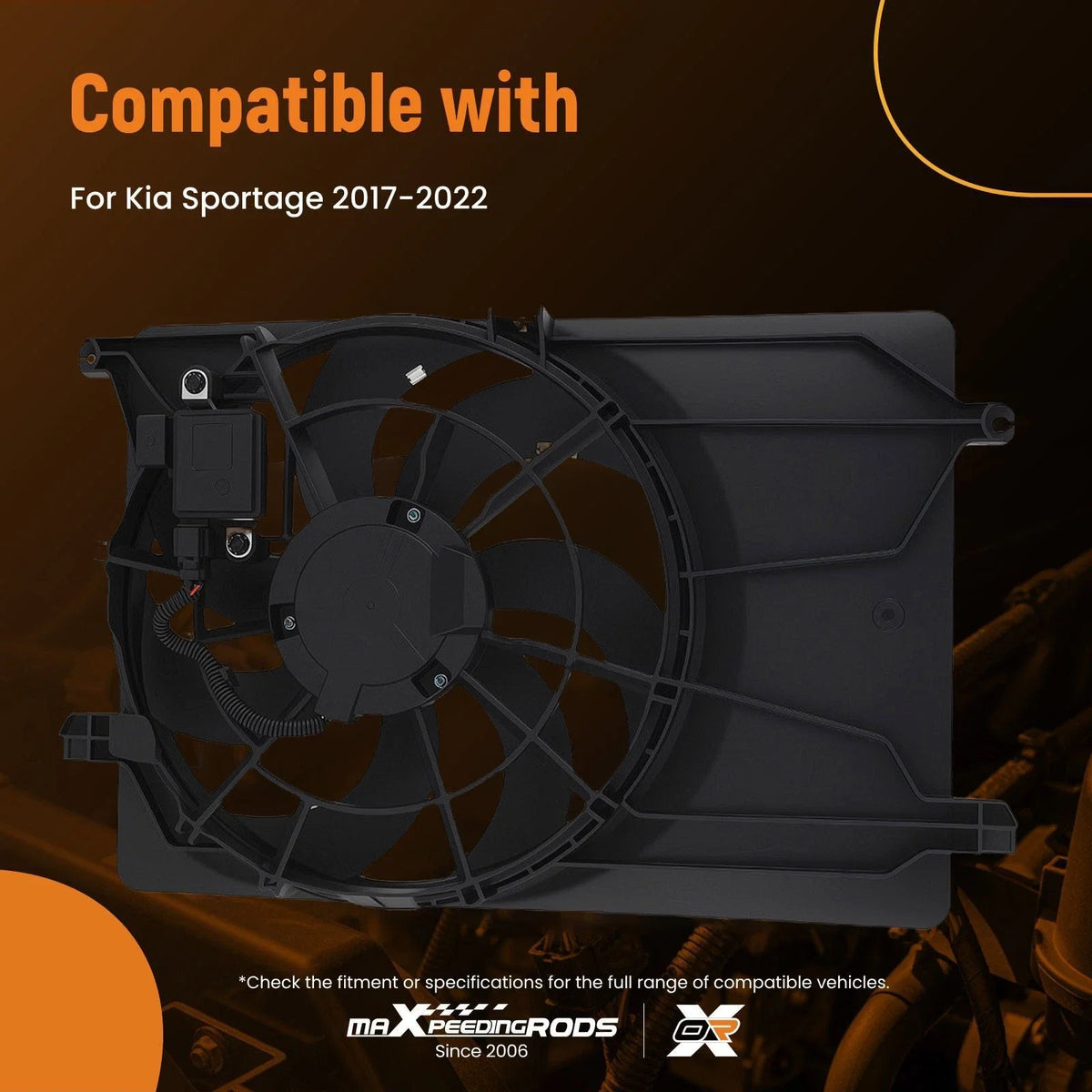 Engine Cooling Blower for Kia Sportage (2017–2022) 16033369 25380-D9900