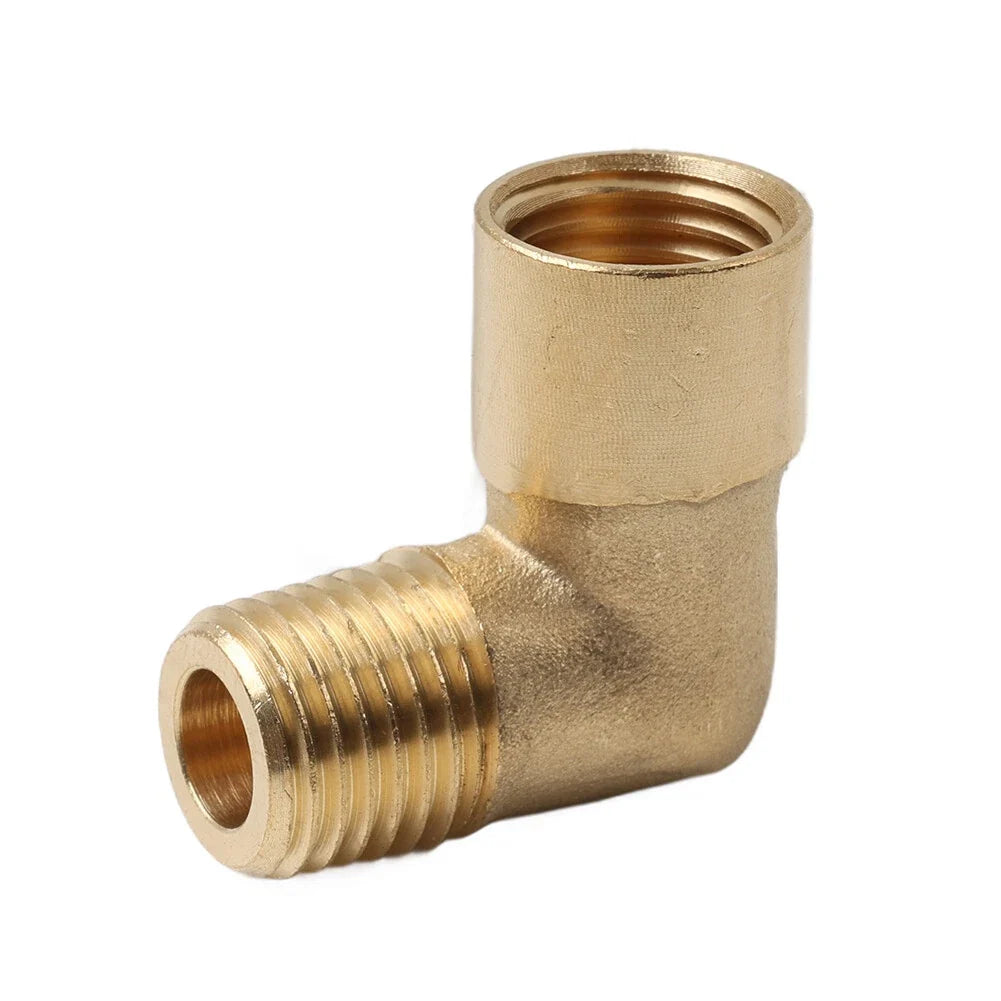 Brass Hose Fitting Elbow 1/4NPT Male to 1/4NPT Female Connector