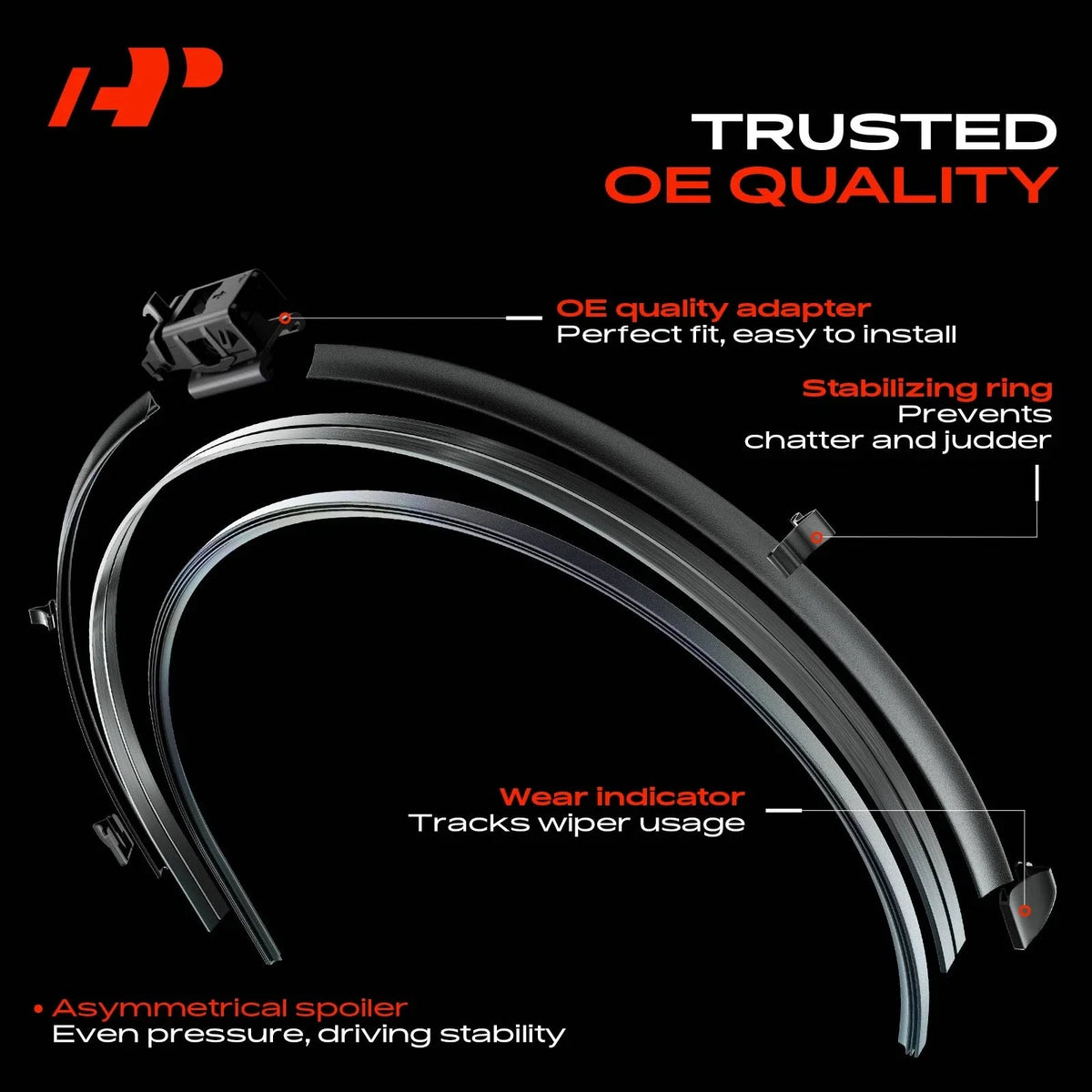 2Pcs 22" Windshield Wiper Blades for Mercedes-Benz C43 AMG (2017–2020)