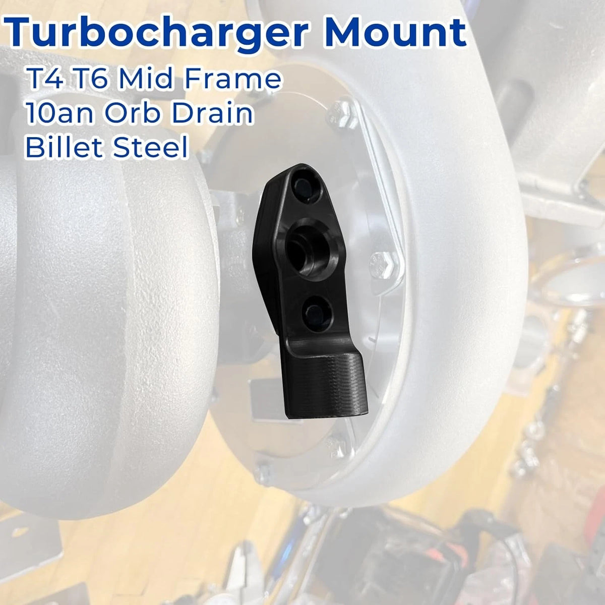 Turbo Mount for VS Racing 78/75 Gen 3 (T4 T6 Mid Frame, 10AN ORB Drain)