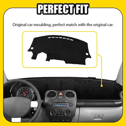 Dash Cover Mat for VW Volkswagen Beetle (1998–2010) Black Carpet 1-5X