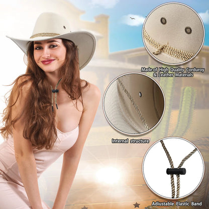 12 Pieces Cowboy Hats and Bandanas for Costume Party
