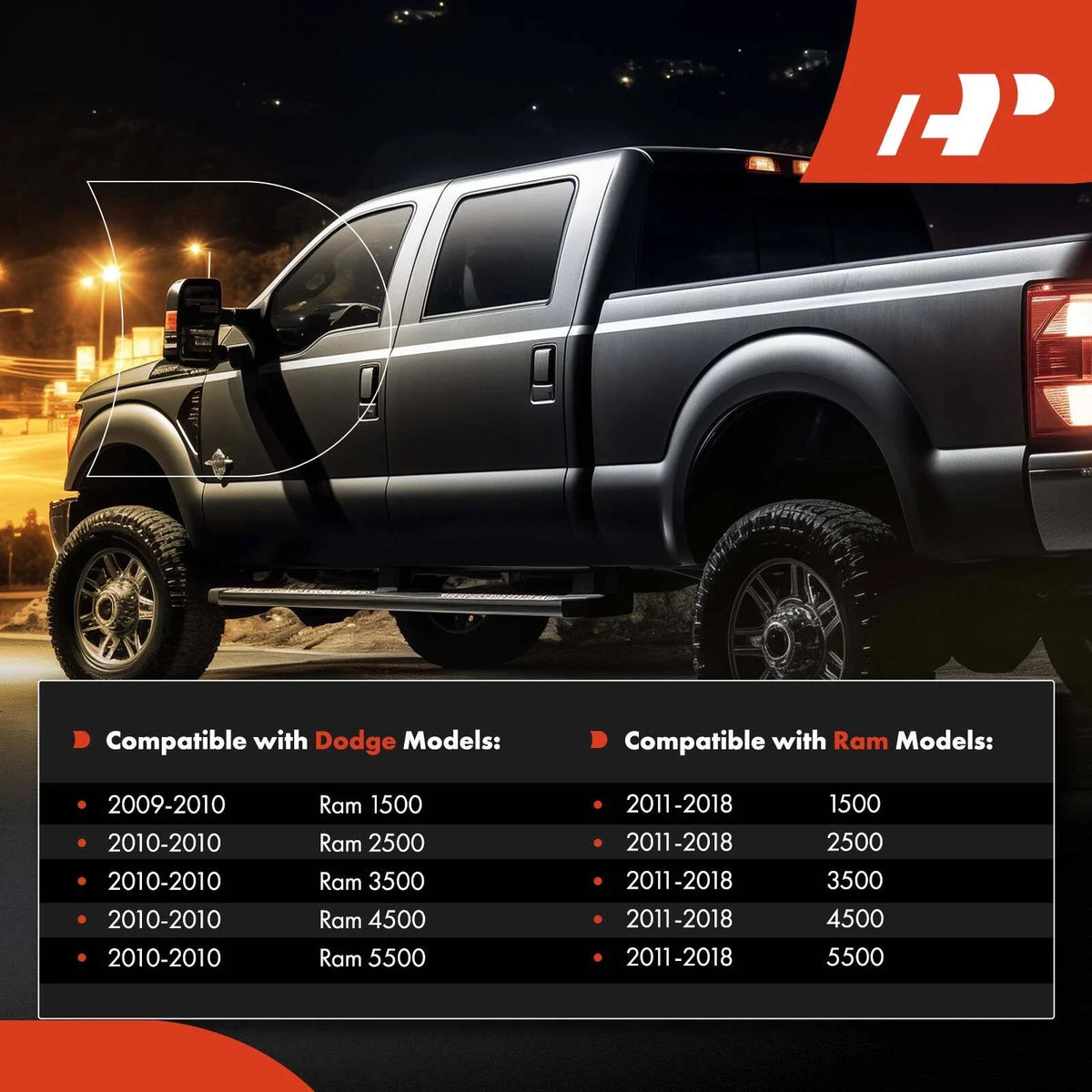 Pair Power Towing Mirrors with Signal Light for Dodge Ram 1500