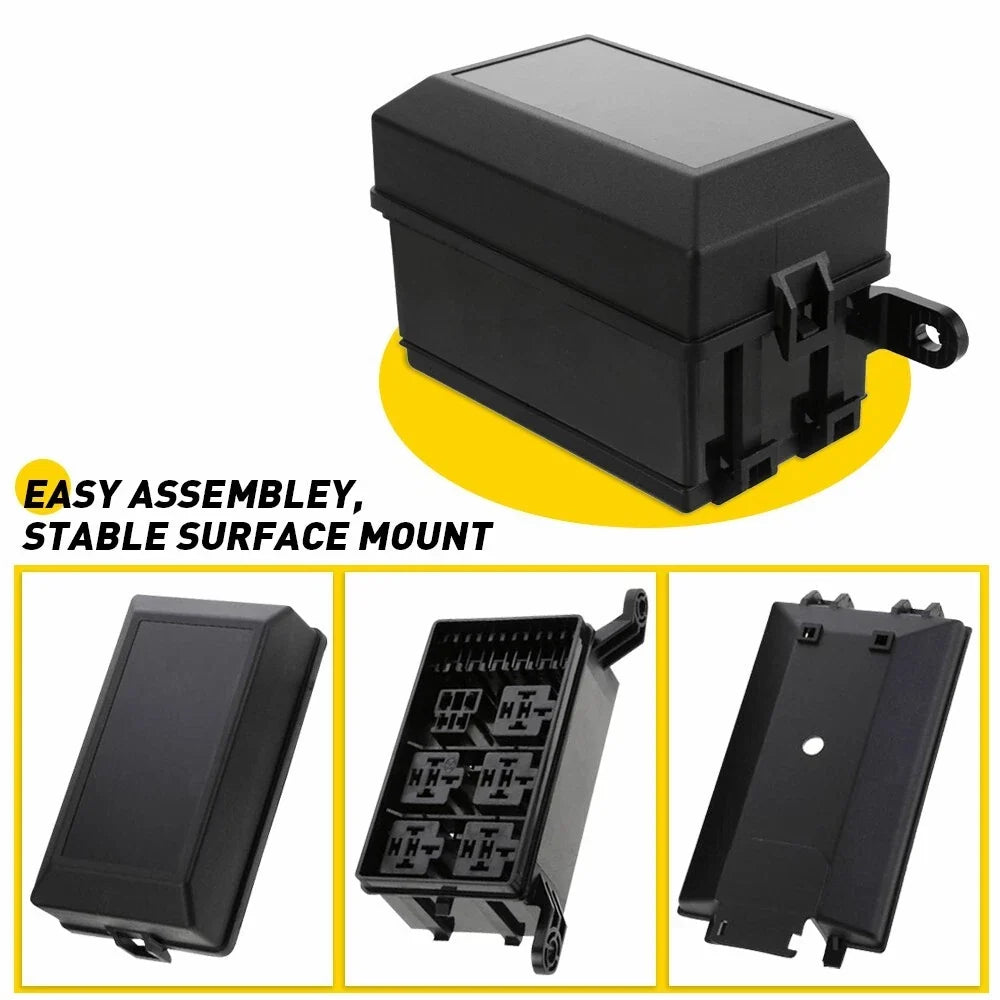12-Slot Relay Box for Universal Automotive Fuse Relay Holder