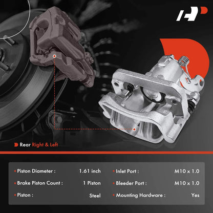 A-Premium Pair Rear Brake Calipers for Chevrolet Malibu (2014–2015) 13580999, 13580997, 18-B5504, 18-B5505