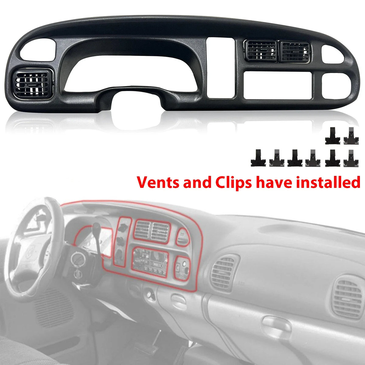 Dash Board Pad Cover for Dodge Ram 1500 2500 3500 (1998–2002)