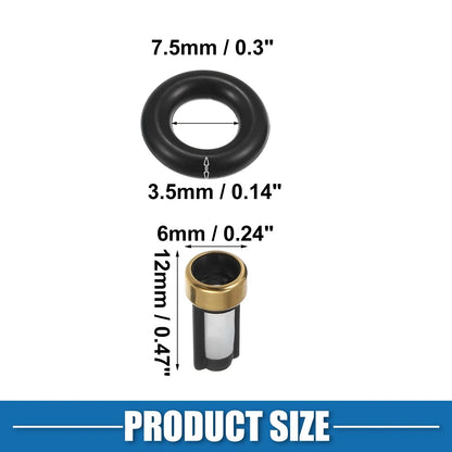 Set of 6 Fuel Injector O Rings Seals No. 1439800 for BMW X3 X5 (2004–2010)