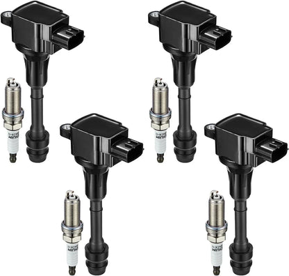 Ignition Coil and Spark Plug Set of 4 for Oldsmobile Cutlass Ciera (1982–1996)