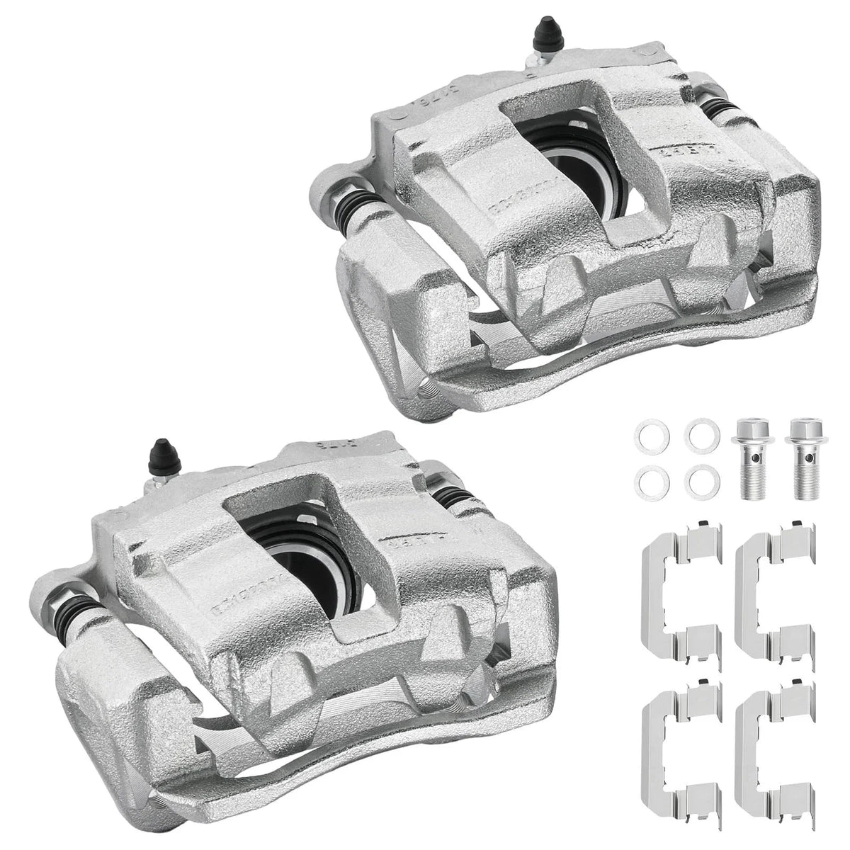 Pair Front Brake Calipers w/ Bracket for Hyundai Sonata (2011–2014)