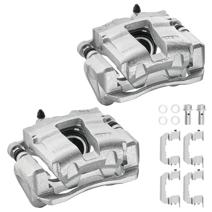 Pair Front Brake Calipers w/ Bracket for Hyundai Sonata (2011–2014)