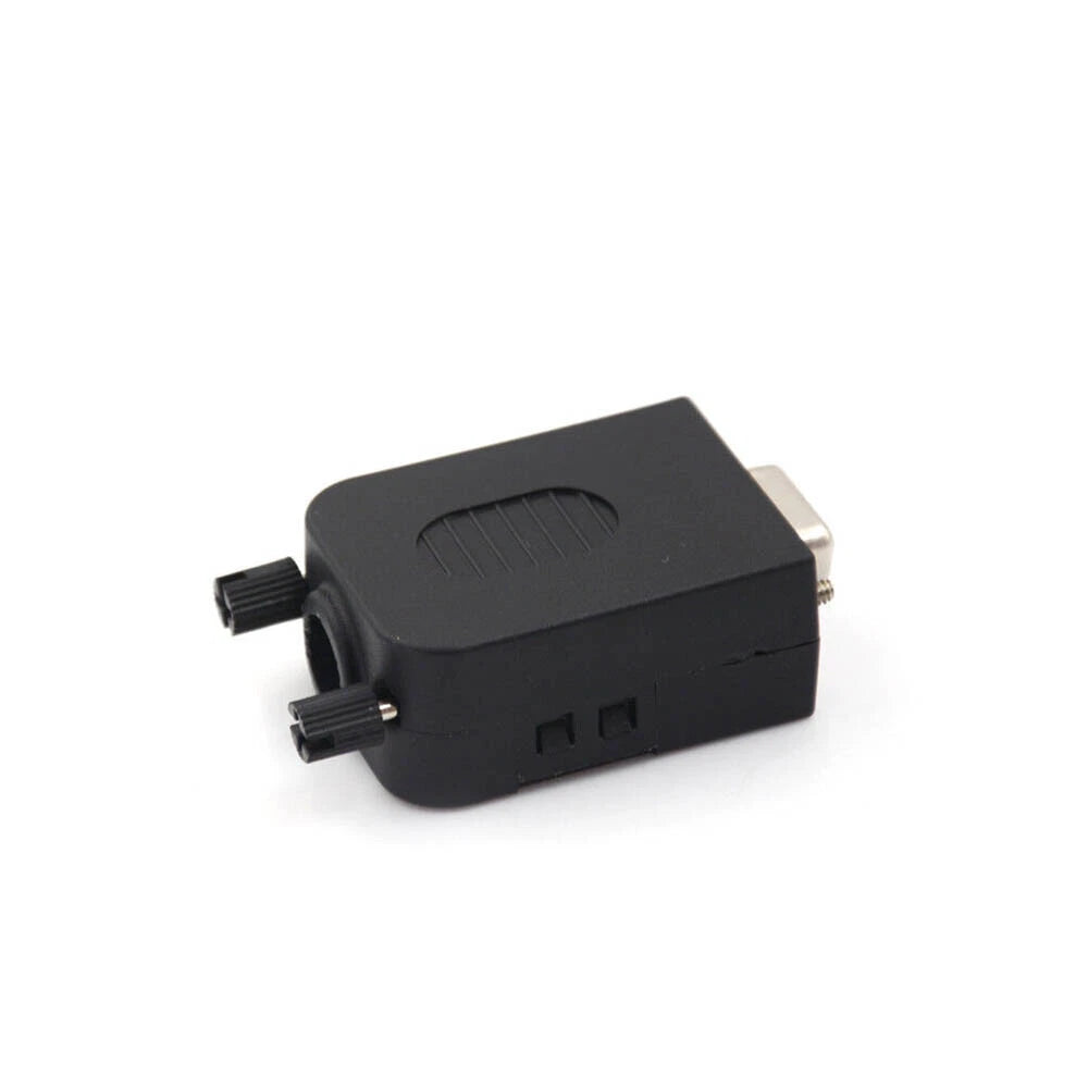 10Pcs D-SUB DB9 Female 9Pin Black Cover Connector