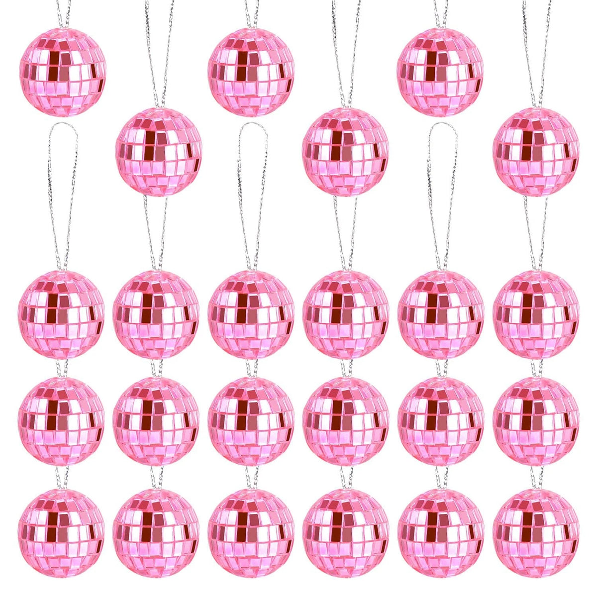 24pcs Mini Mirror Disco Balls for Party Decor (1.1 Inch)