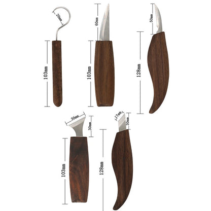10 Wood Carving Knives Set for Woodworking Tools (No Specific Years)