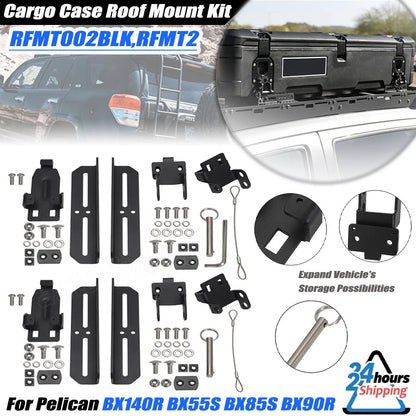 Cargo Case Roof Mount Kit for Pelican Gen2 BX140R BX55S BX85S (RFMT002BLK, RFMT2)
