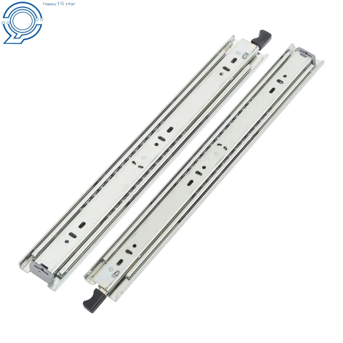 Set of 2 Heavy Duty 18" Full Extension Drawer Slides 150lb Capacity