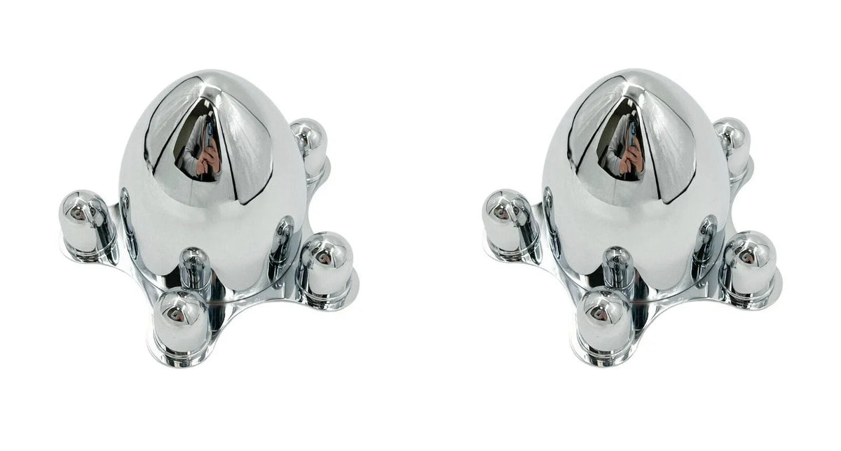 Wheel Hub Caps Chrome Spider Bullet Front Pair for Ford F-150 (2004–2020)
