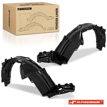 2X Front HDPE Inner Fender Liners for Honda Civic (2006–2011) 74151SNAA10, 74101SNAA10, HO1250107, HO1251107