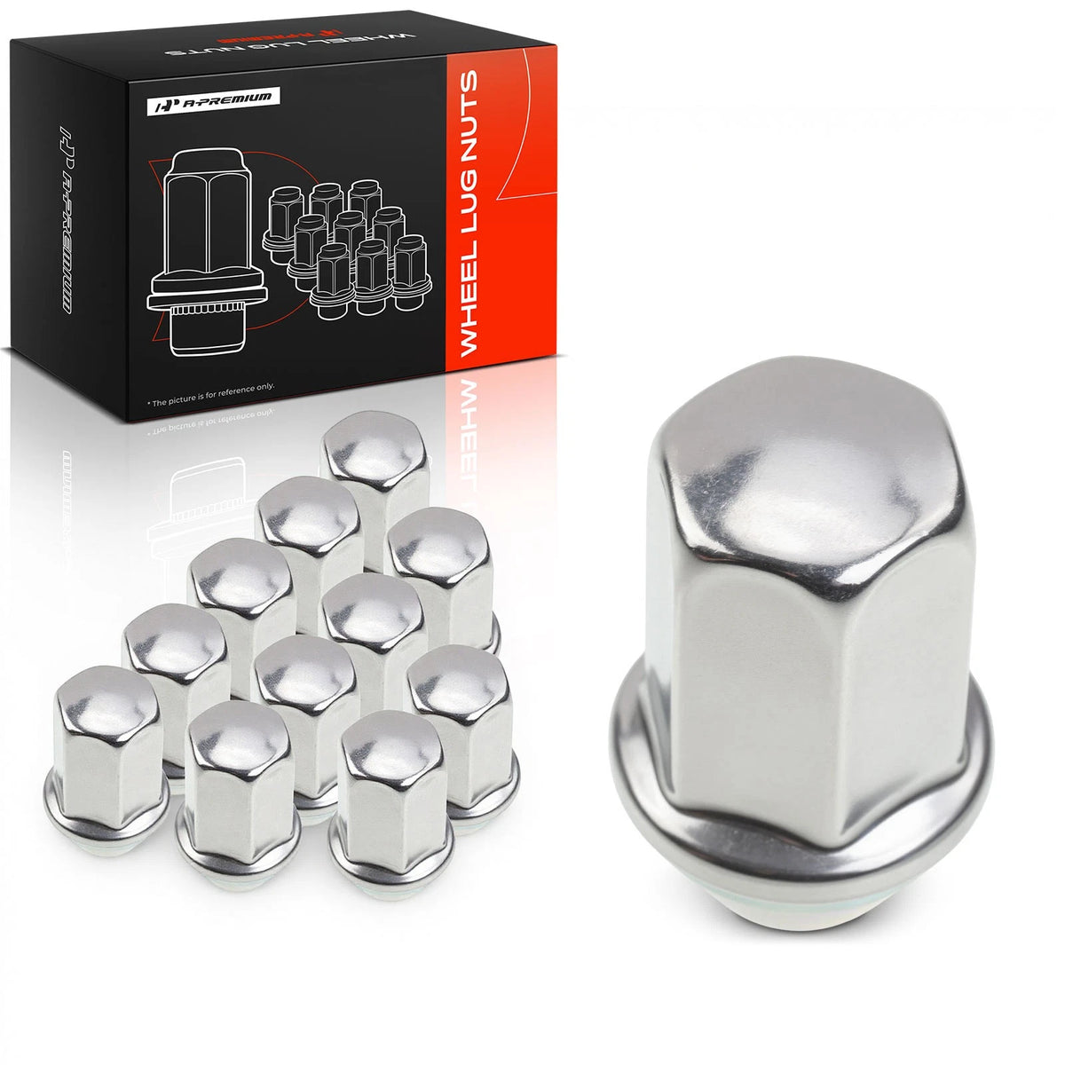 Set of 12 Wheel Lug Nuts for Chevy Silverado 1500 2500 (9596070, 611-236, 611-2361)