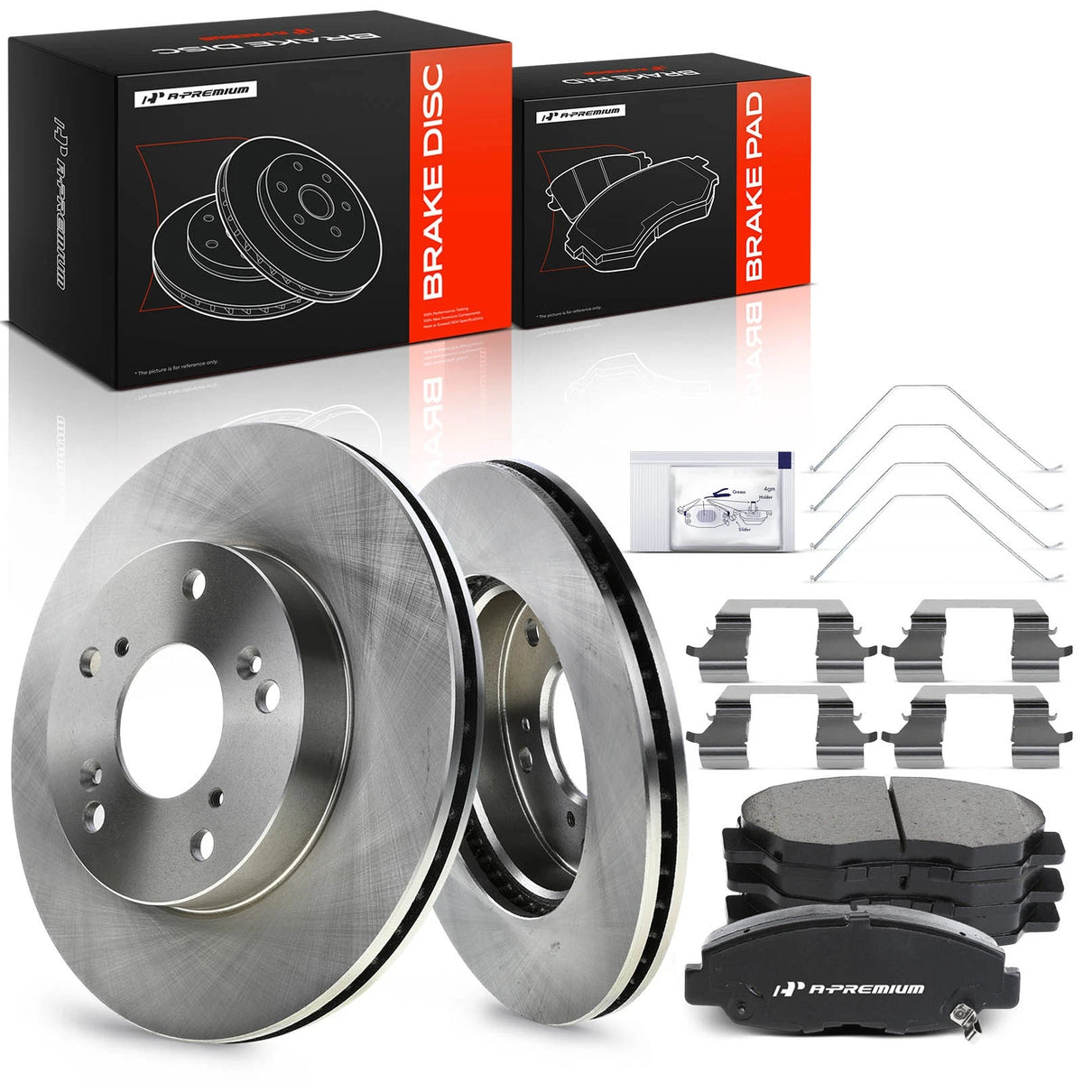 Set of 4 Front Disc Brake Rotors & Ceramic Pads for Honda Civic (2012–2015) ZD1578, MGD1578CH, CFC1578