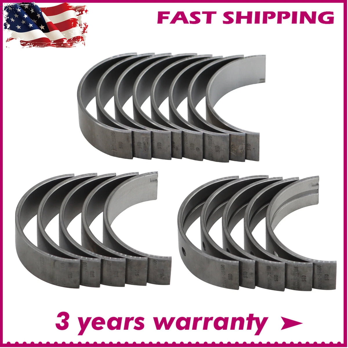 Std. Main Rod Bearing Set for Hyundai Kia Accent Rio (2010–2016) 23060-2B002, 23060-2B120
