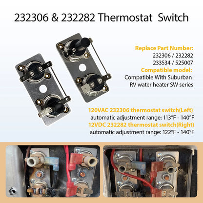 Thermostat Limit Switch Kit for Suburban SW Series RV Water Heater
