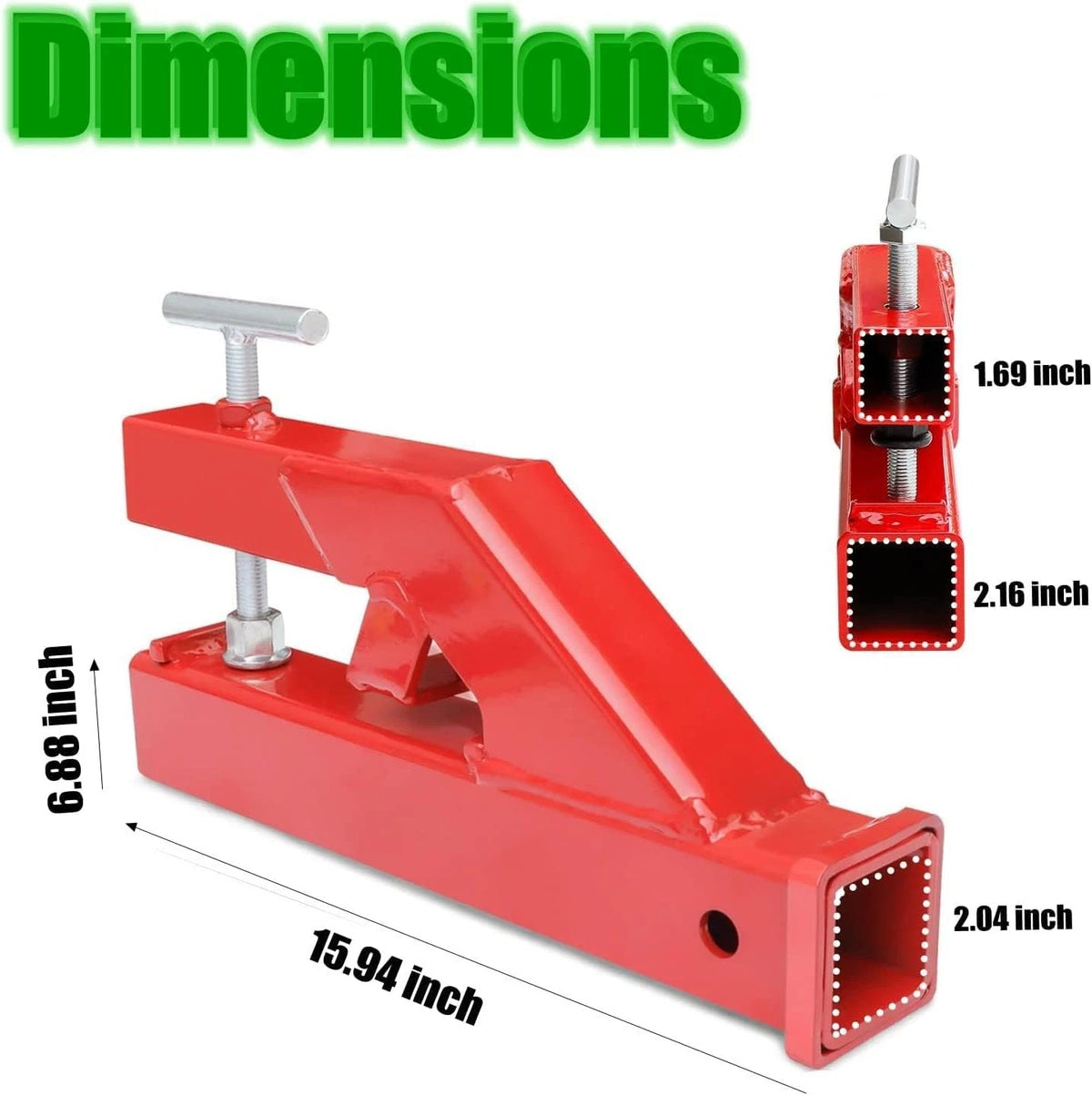 2" Ball Mount Trailer Hitch Receiver for Clamp On Bucket Hitch