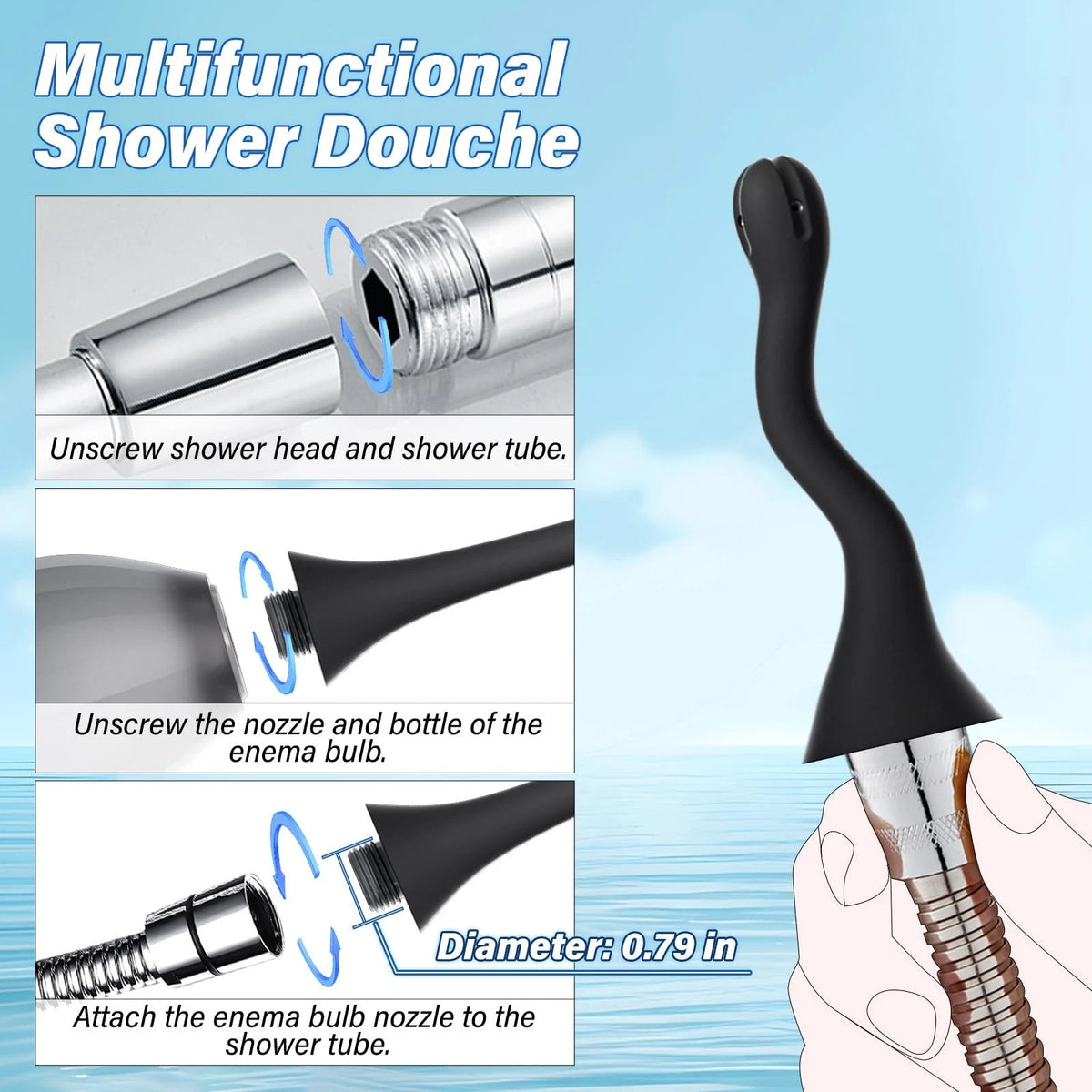 Enema Bulb for Men Women - Anti Backflow Design