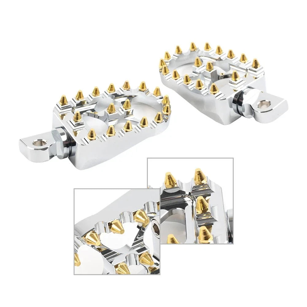 CNC Wide Fat Foot Pegs for Harley Dyna Sportster Fatboy