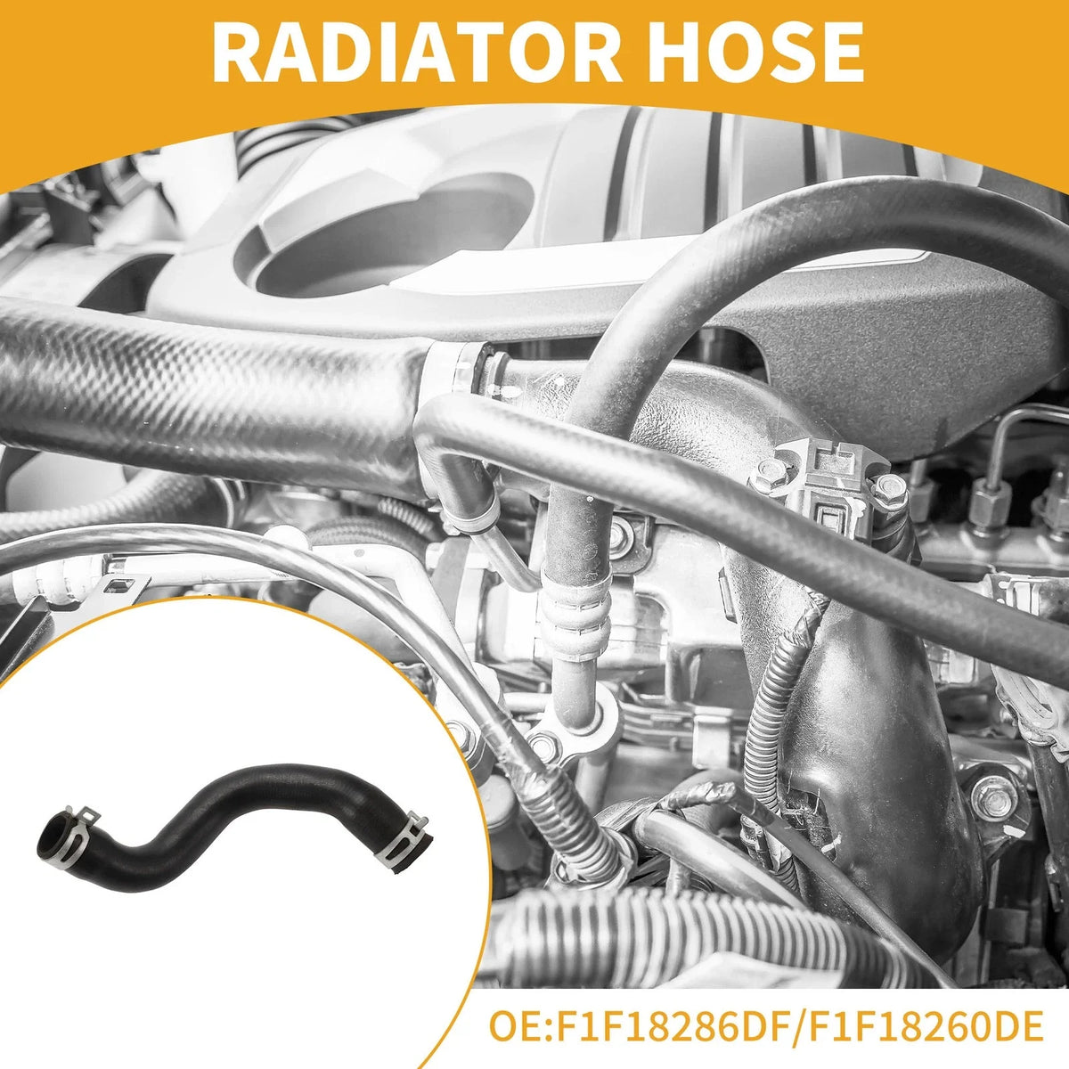 Radiator Hose for Ford Focus III Saloon (2014–2020) No.F1F18286DF Rubber