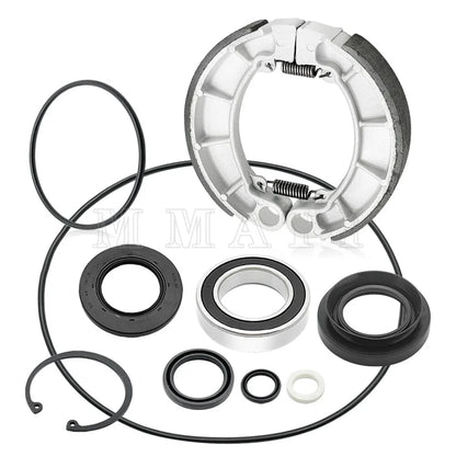 Rear Brake Drum Shoes Bearing Seals Kit for Honda Rancher 420 TRX420FPE (2009–2013)