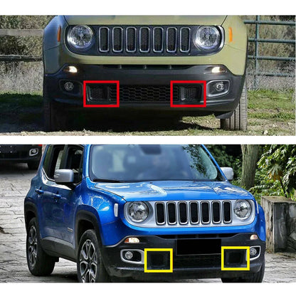 Set of 2 Front Bumper Lower Grille Bezel Covers for Jeep Renegade (2015–2020)