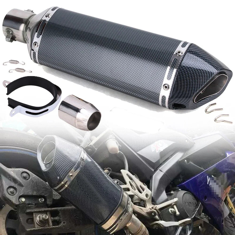 Slip On Exhaust Muffler Pipe 38-51mm Universal for Motorcycle