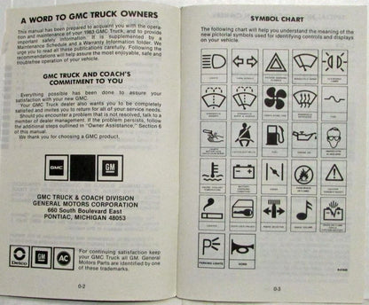 Owners and Drivers Manual for GMC Medium Duty Truck (1983)