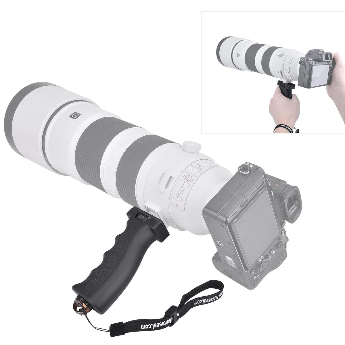 Ergonomic Pistol Grip for DSLR Mirrorless Cameras