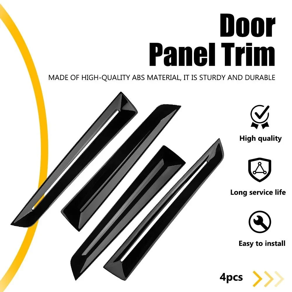4X ABS Inside Door Panel Trim Strips for Honda Civic (2022–2025) Black V