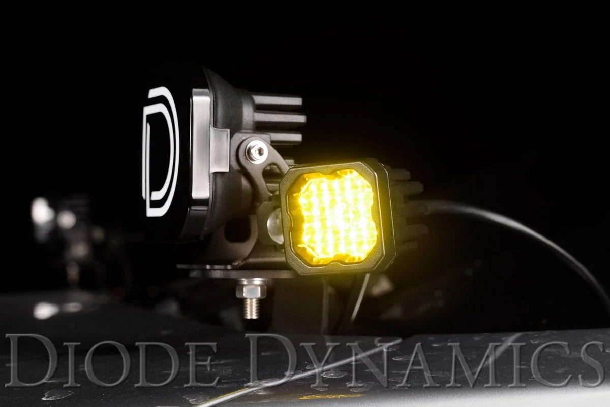 Diode Dynamics SSC1 LED Pods Yellow Sport Flood for Make Model (2005–2015)
