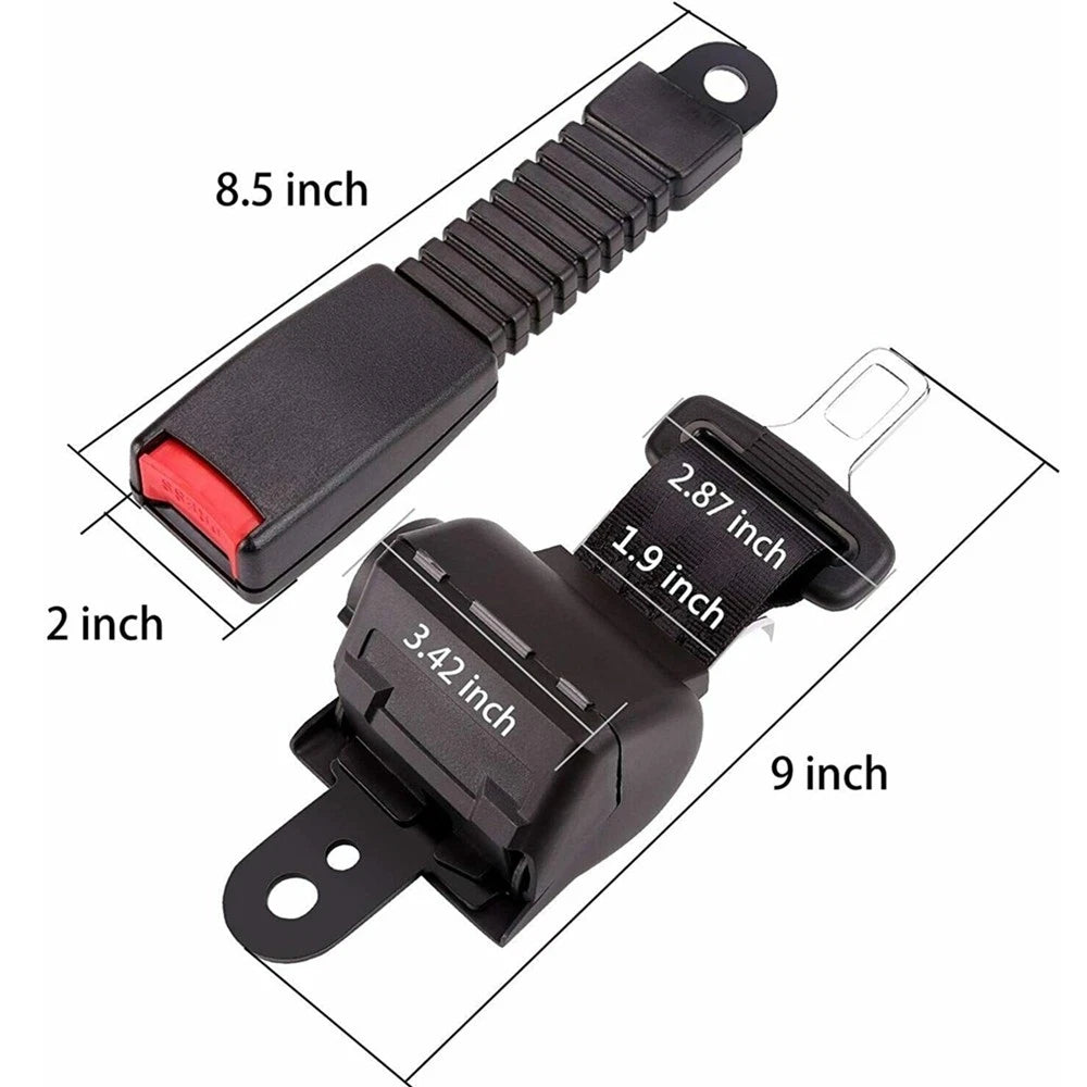 2X Retractable Seat Lap Belts for EZGO/Yamaha/Club Car (BCK99726K)