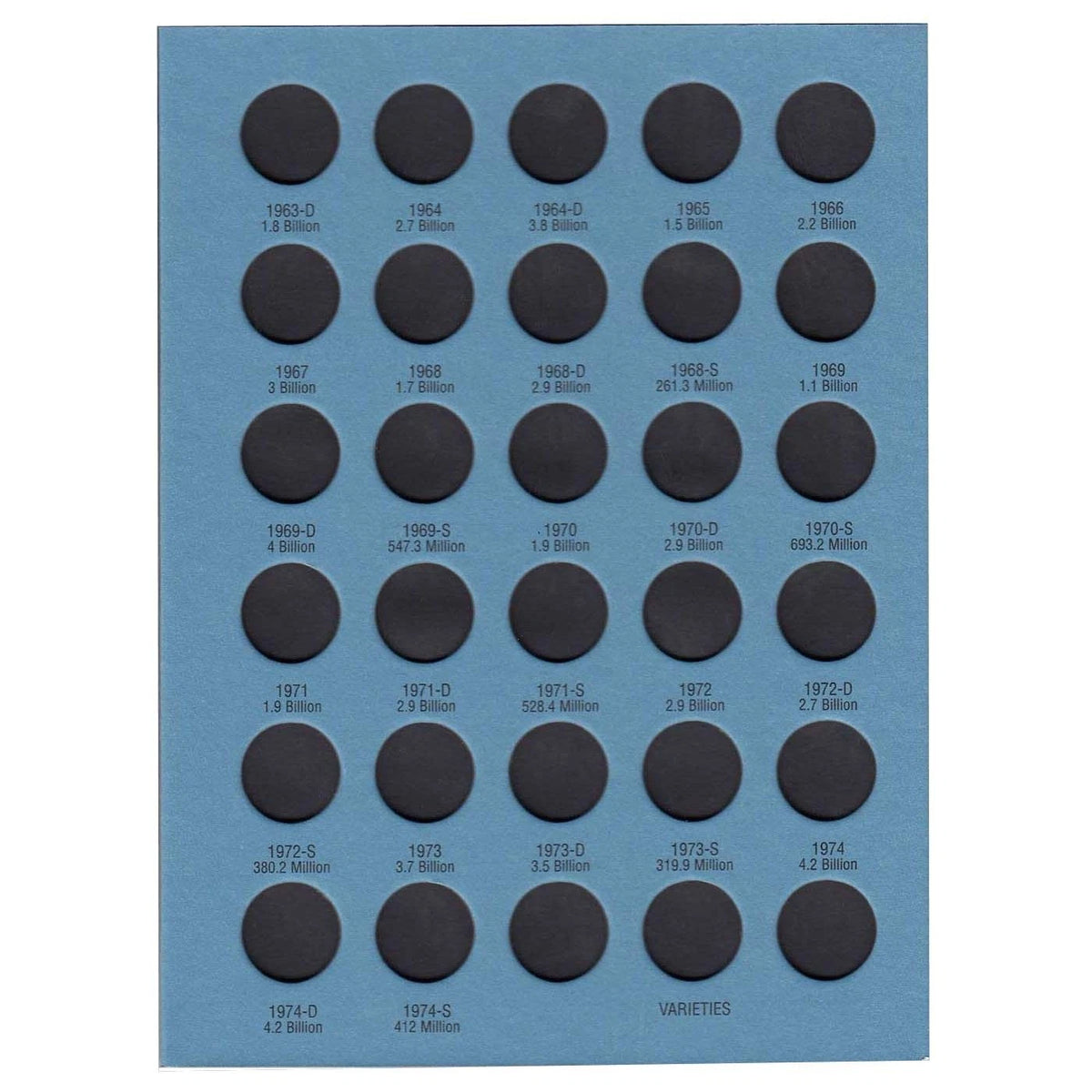 Whitman US Lincoln Cent Coin Holder for (7.125 x 7.625 inches)