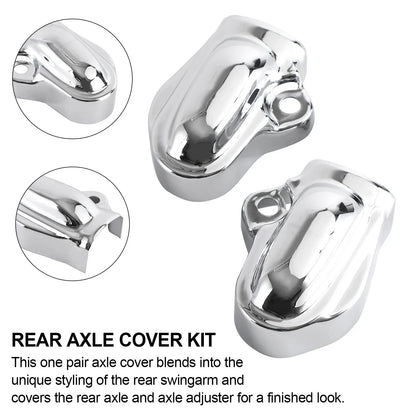 Set of 4 Rear Bar Shield Axle Nut Covers for Harley V-Rod VRSC (2002–2017)