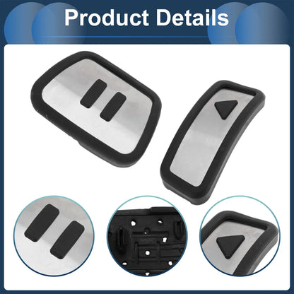 Set of 2 Automatic Footrest Pedals Cover for Volkswagen ID.4 (2020–2024) Silver Tone