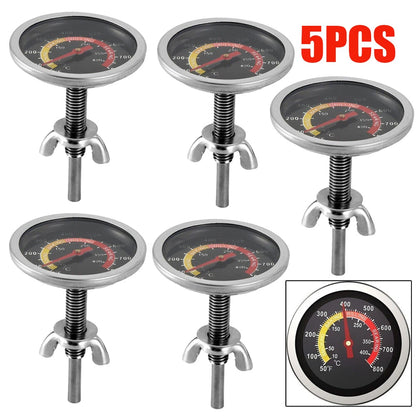 5X Temperature Gauge Thermometer for BBQ Grill Smoker Pit