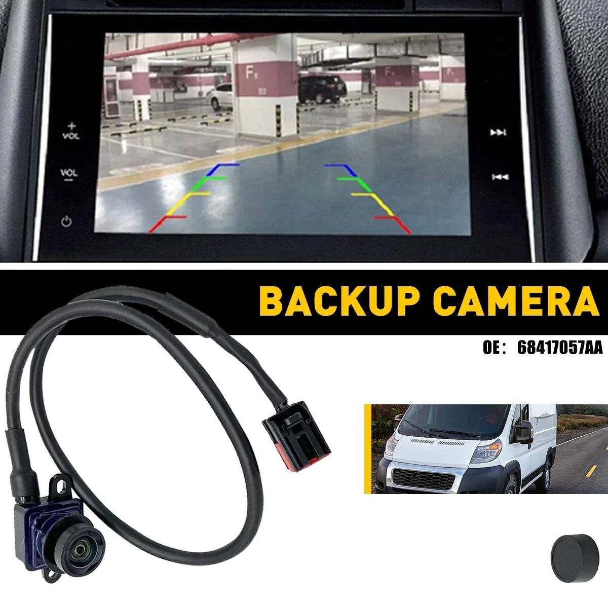 Rear View Backup Camera for RAM ProMaster 1500 2500 3500 (2018–2021)