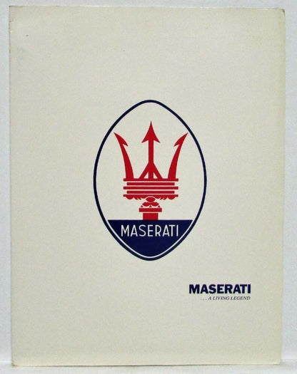 Maserati Biturbo Quattroporte Press Kit (1986)