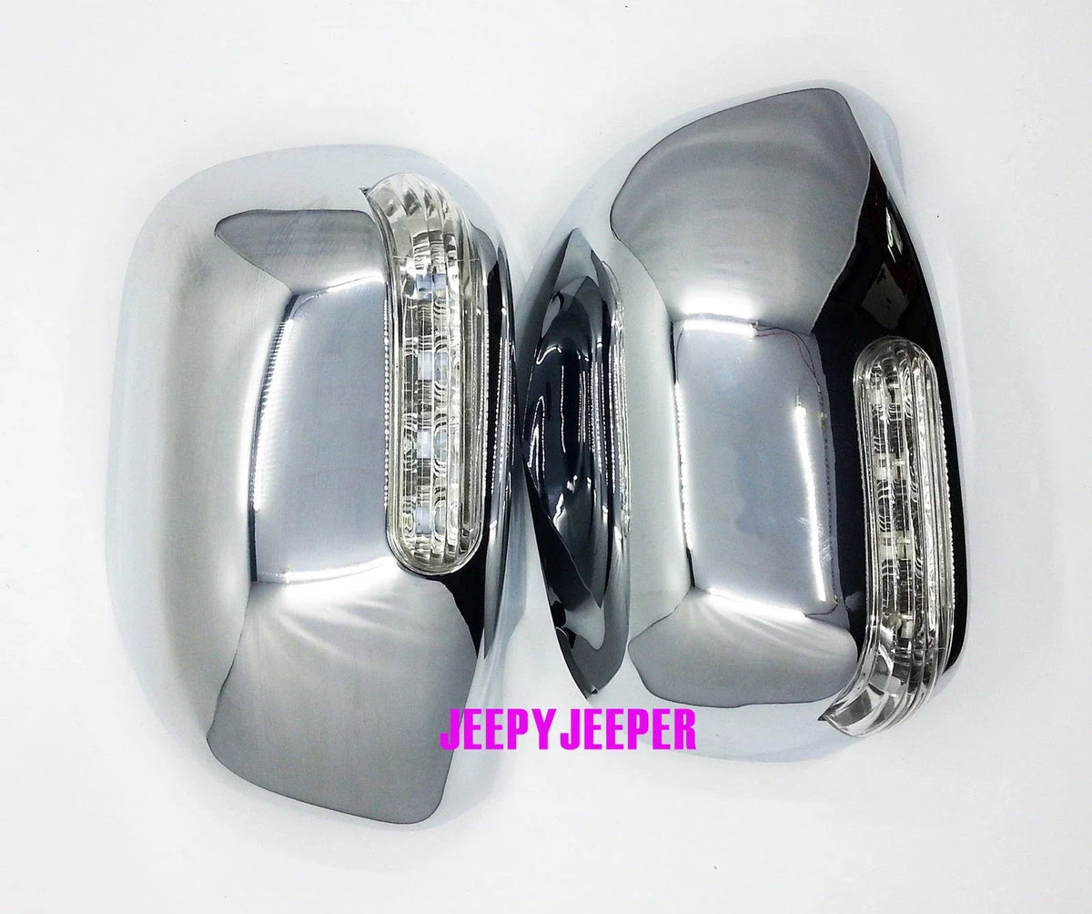 Chrome Mirror Cover LED for Toyota Hilux Fortuner Innova MK6 MK7 Vigo (05-14)