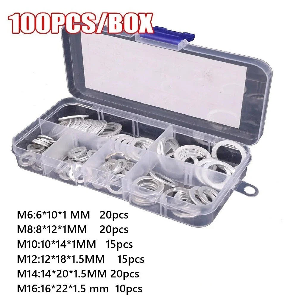 Copper Washer Assortment Set of 50/100/120 Pieces for Various Uses