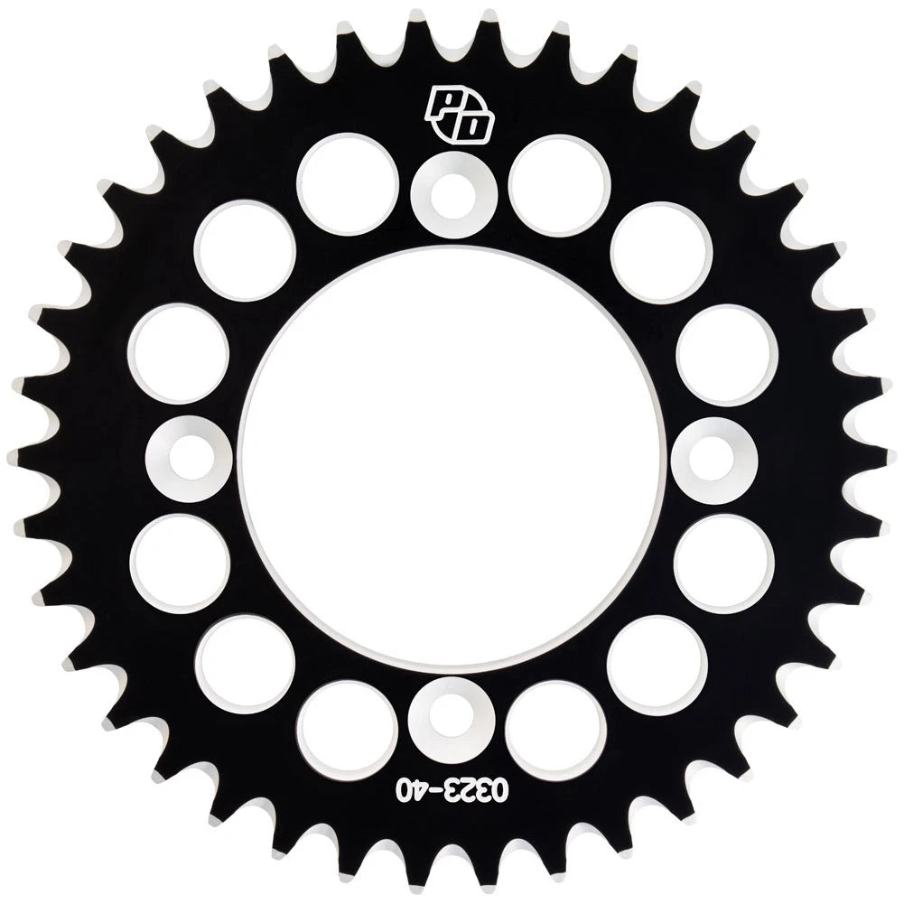 40T Rear Aluminum Sprocket for Honda CRF110F (2013–2025) PD202-40T-Black